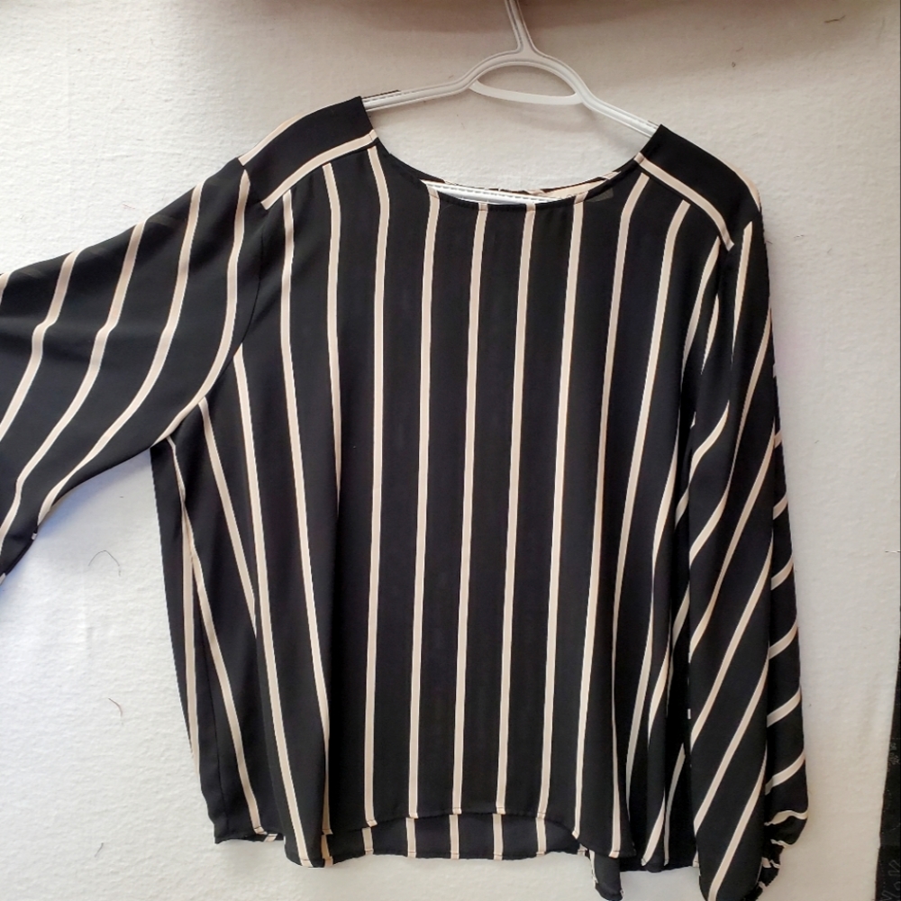 Long balloon sleeved top